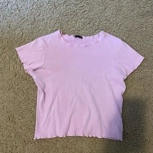 Brandy Melville Ruffle Baby Tee